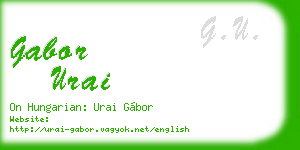 gabor urai business card