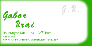 gabor urai business card